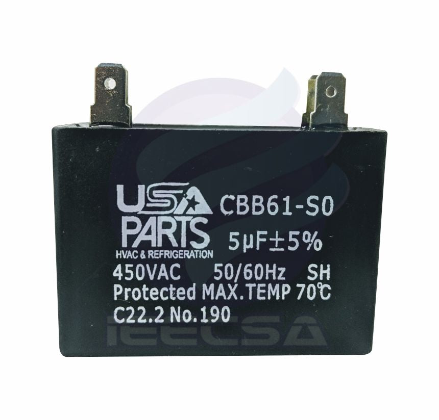 CAPACITOR 5.0MFD 450V CUADRADO PARA MOTOR LINK PARTS