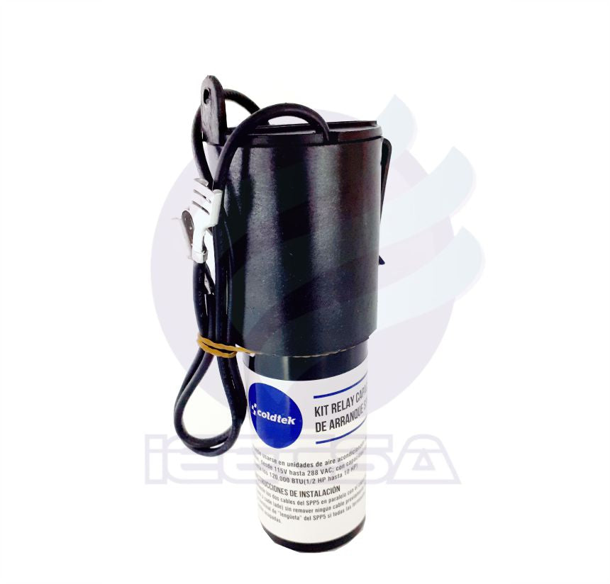 CAPACITOR DE ARRANQUE, 90/277VAC-22A-1/3 - 2 HP; 43/52uF MCA ERO