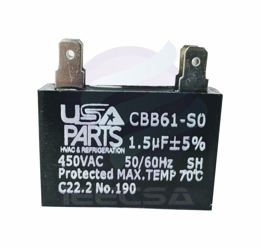 CAPACITOR 1.5 MFD 450V CUADRADO PARA MOTOR LINK PARTS