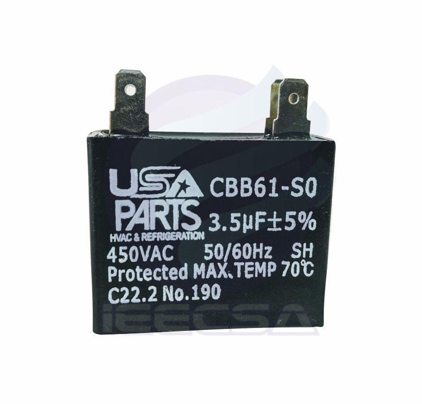 CAPACITOR 3.5MFD 450V CUADRADO PARA MOTOR