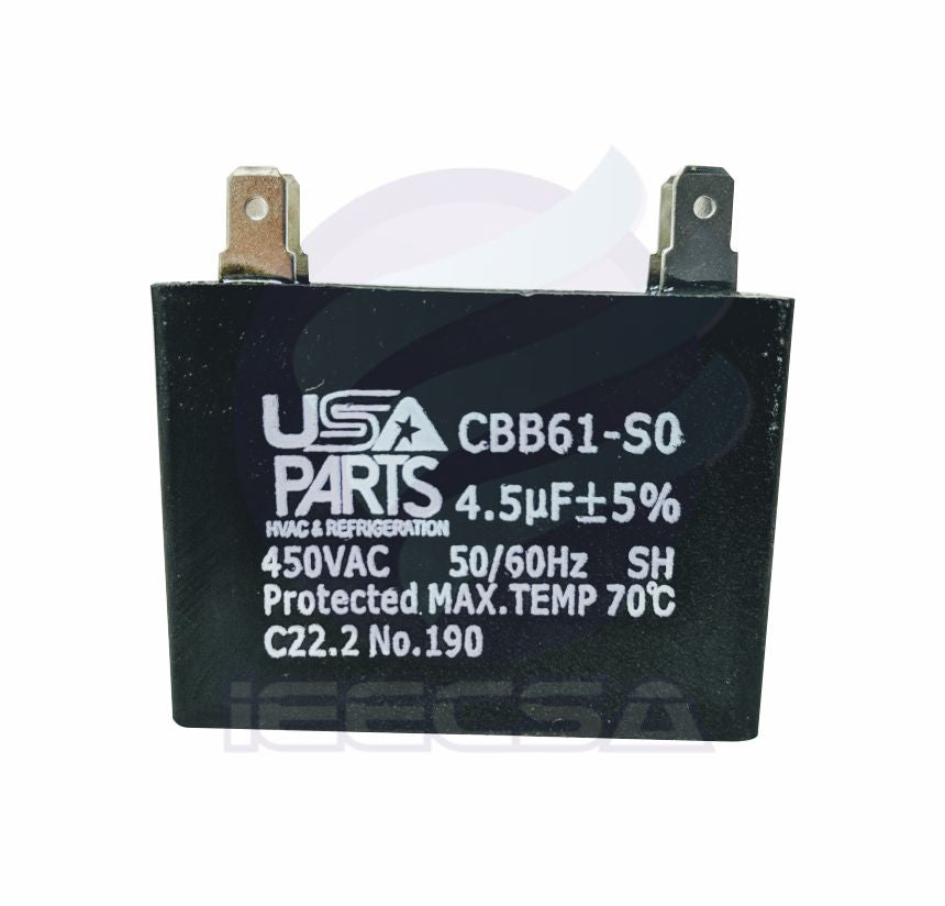 CAPACITOR 4.5MFD 450V CUADRADO PARA MOTOR LINK PARTS