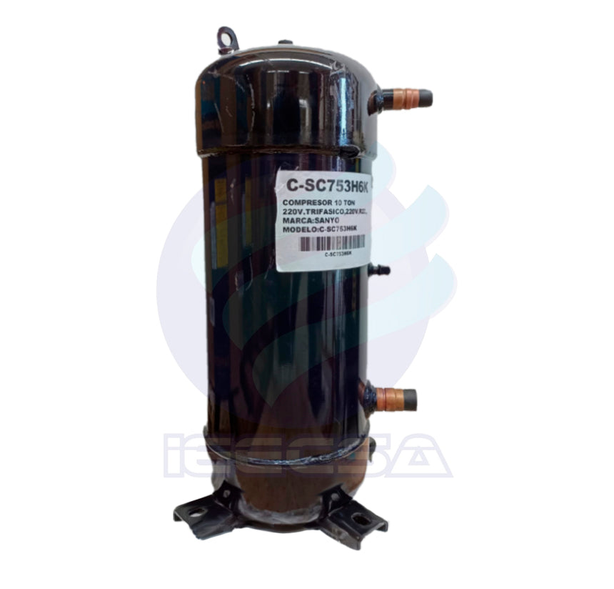 COMPRESOR ROTATIVO 10 TON 220V TRIFASICO R22  MARCA: SANYO