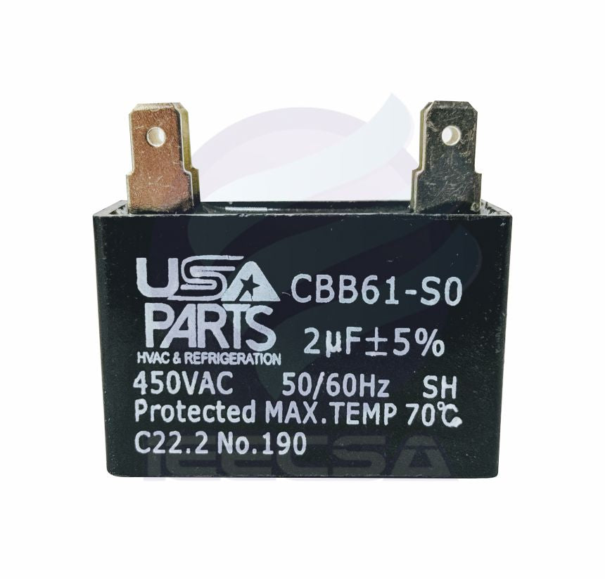 CAPACITOR 2.0 MFD 450V CUADRADO PARA MOTOR LINK PARTS