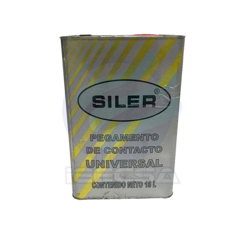 ADHESIVO SILER ETIQUETA PLATA BASE SOLVENTE 18 LT